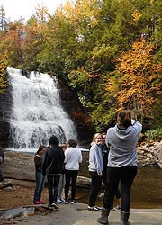 [photo, Muddy Creek Falls at Swallow Falls State Park, north of Oakland, Maryland]